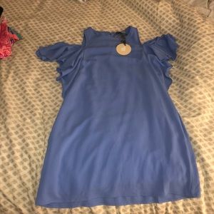 dress forum powder blue cold shoulder dress